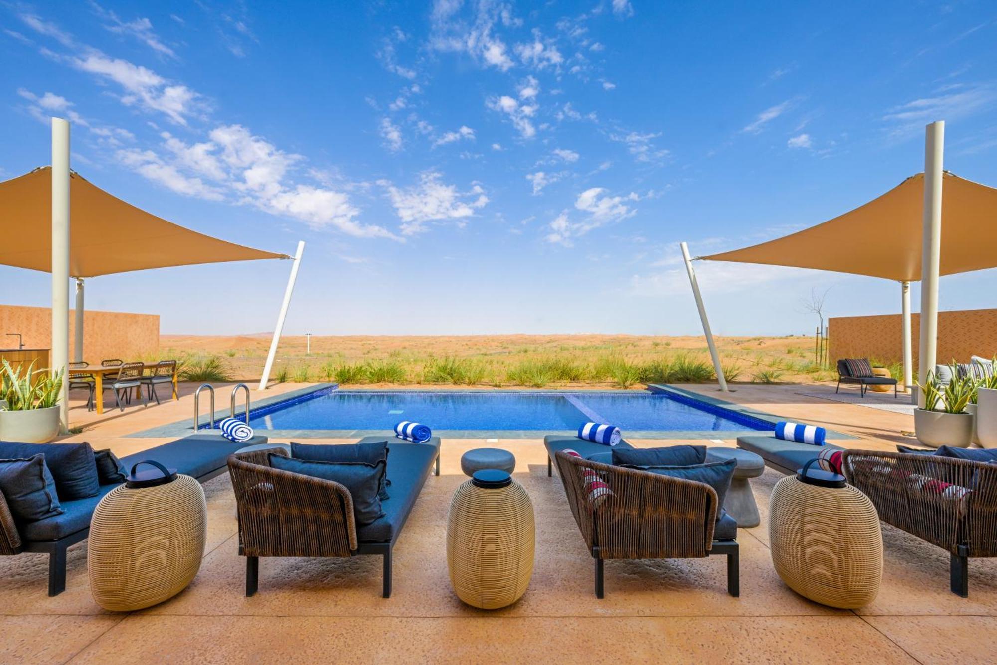 Al Badayer Retreat By Sharjah Collection Hotel Margham ภายนอก รูปภาพ The pool at the Al Maha Desert Resort